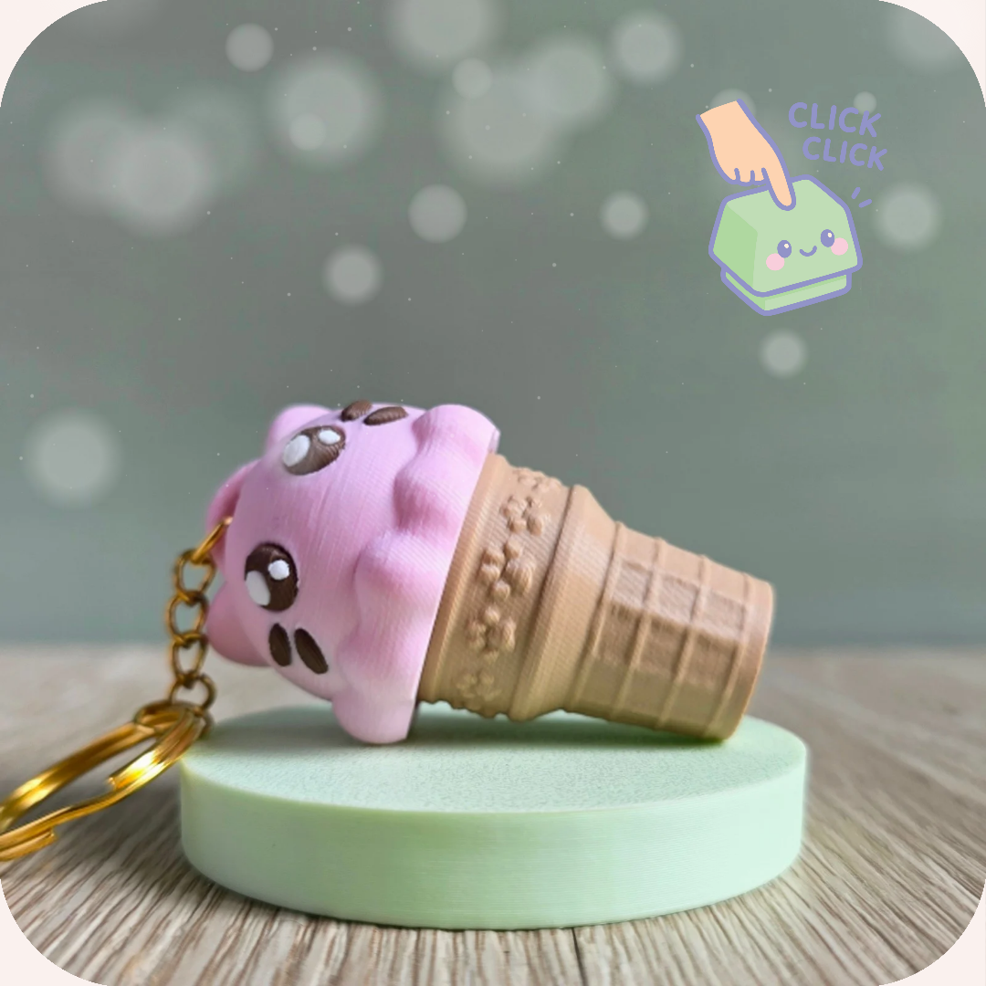 Porte-clés Cornet de glace