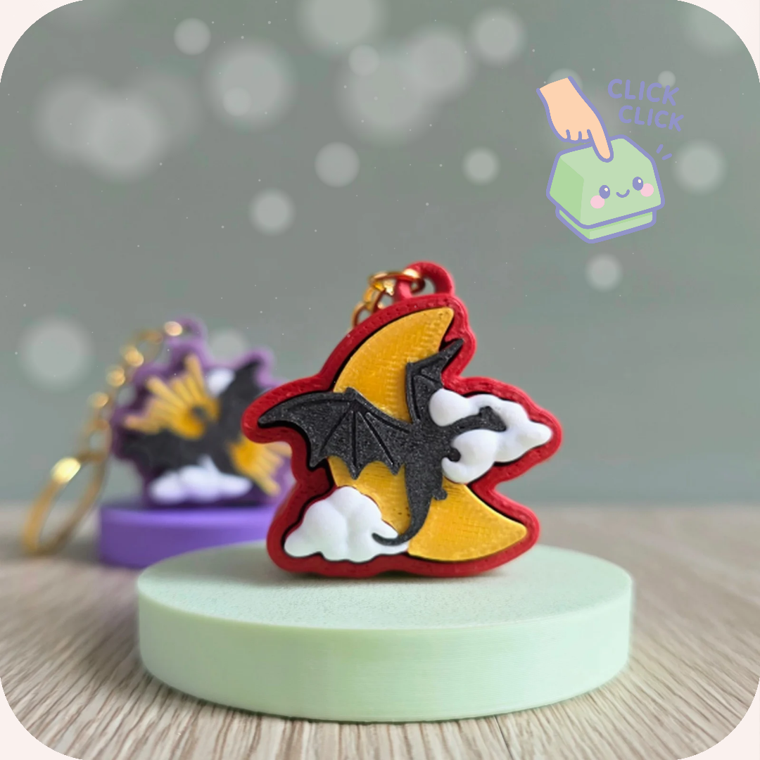 Porte-clés Dragon clickers