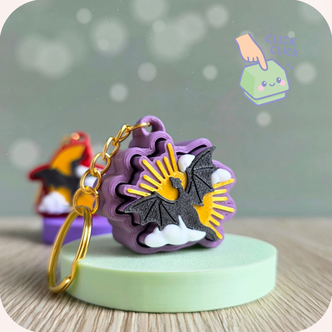 Porte-clés Dragon clickers