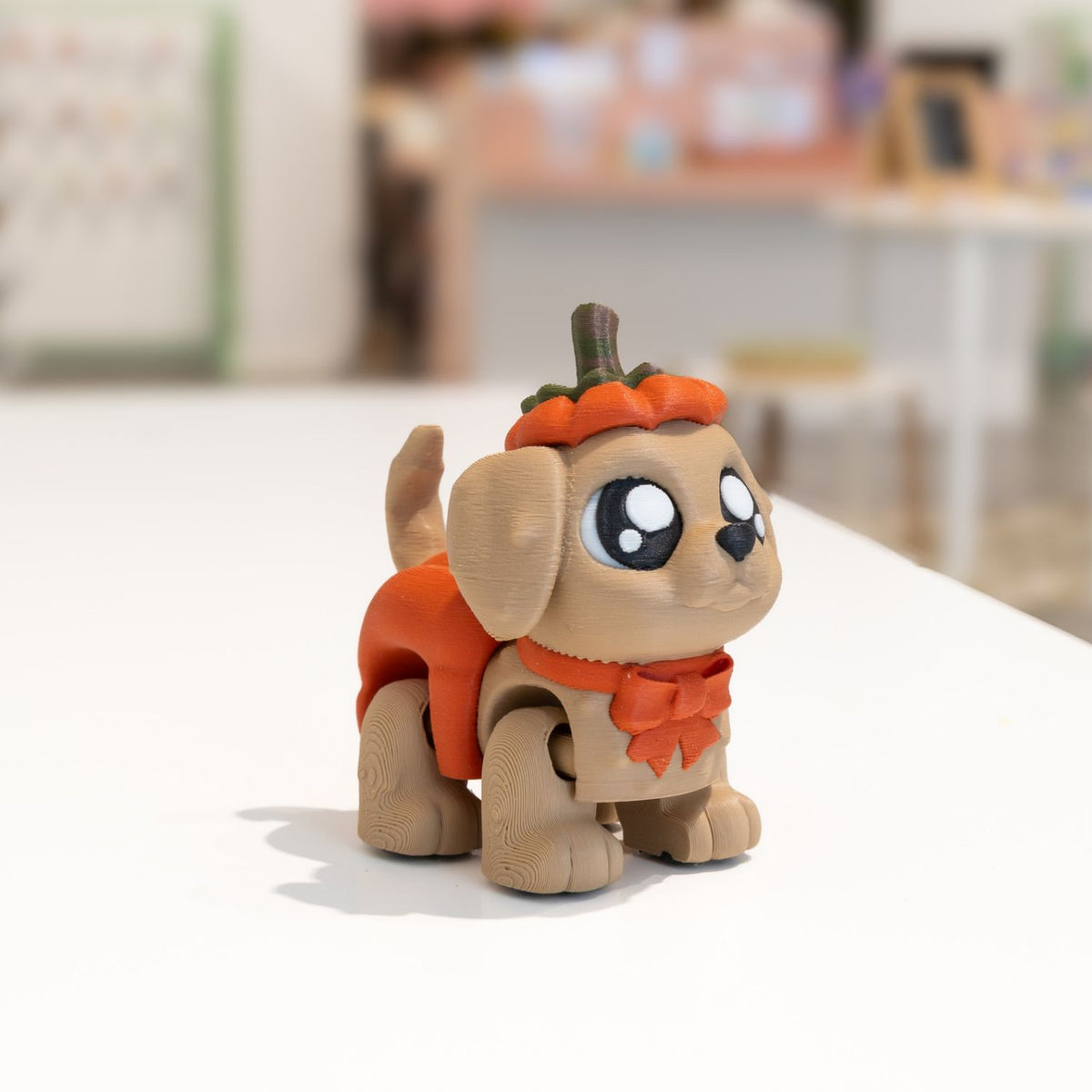 Figurine Chien beige citrouille kawaii 3D - Ohana Dream