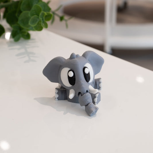Figurine pour diorama kawaii, éléphant 3D imprimé à Cognac