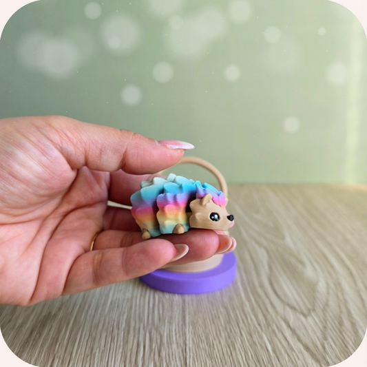 Figurine hérisson kawaii articulé, imprimé en 3D à Cognac