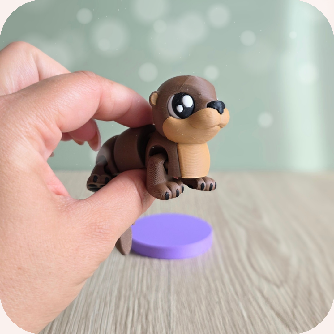 Figurine loutre kawaii 3D