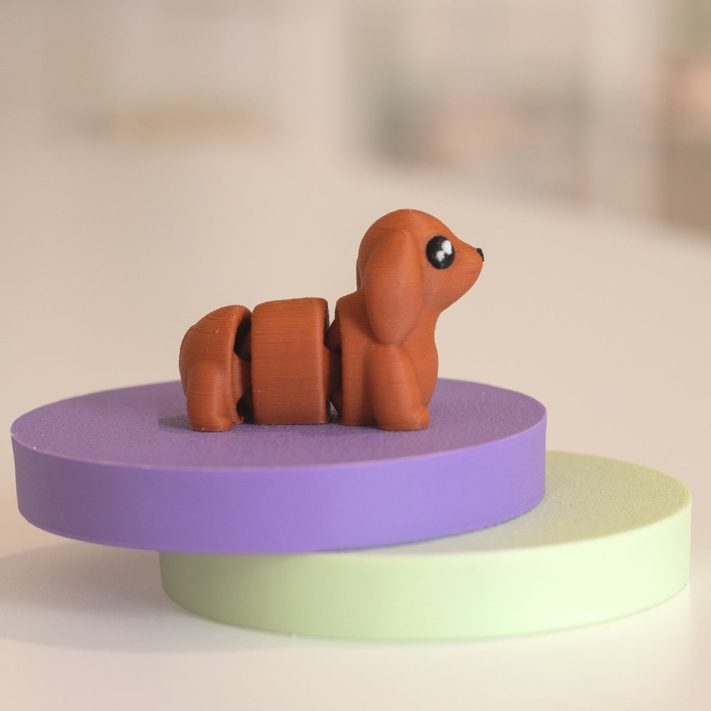 Mini figurine teckel kawaii 3D