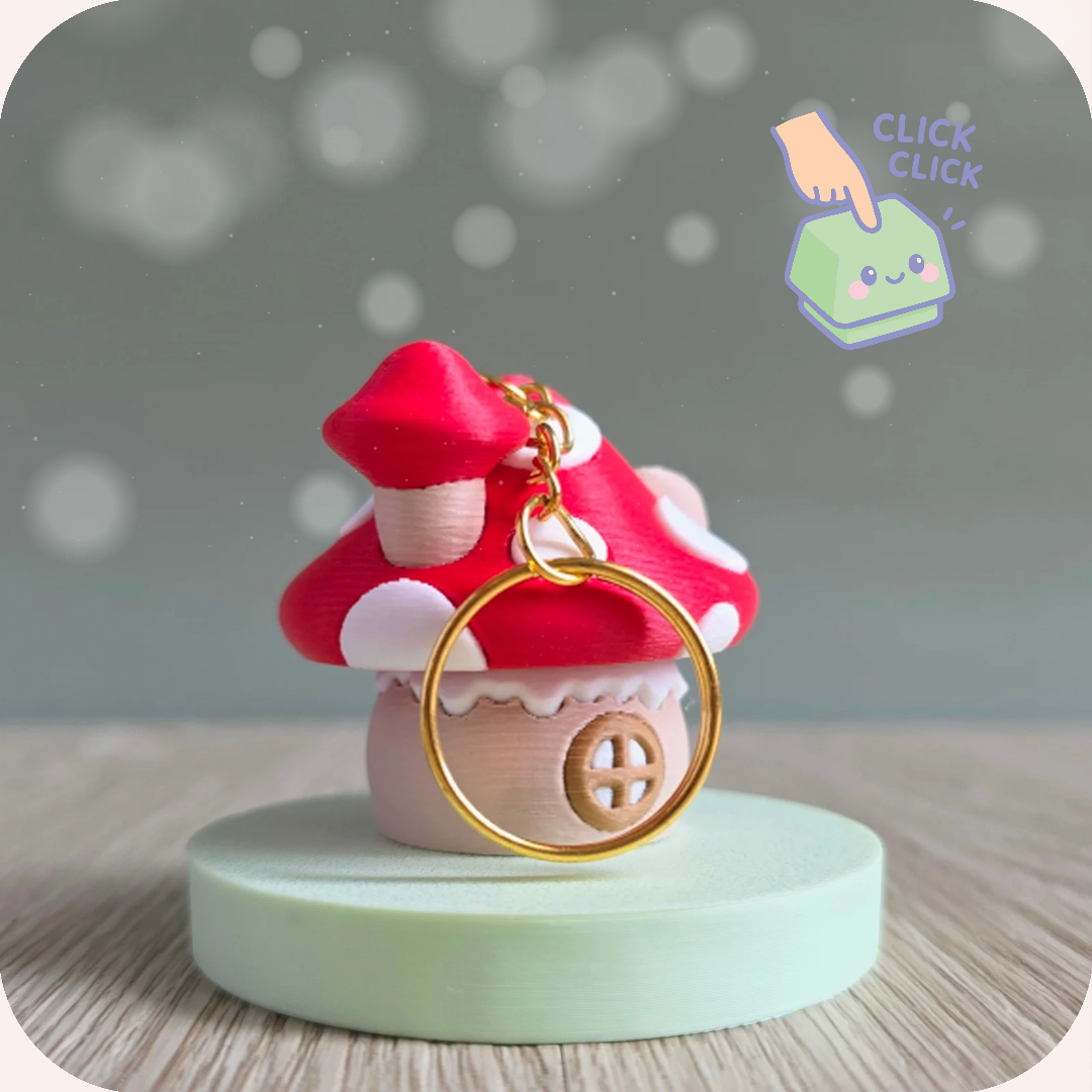 Porte-clés Maison champignon 🍄