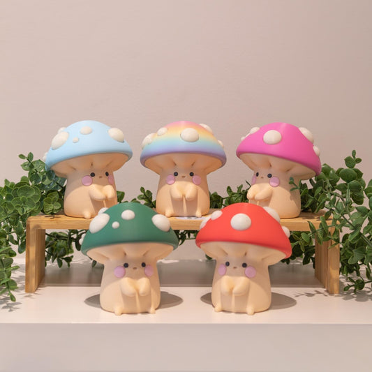 Boîtes décoratives en forme de champignons, imprimées en 3D