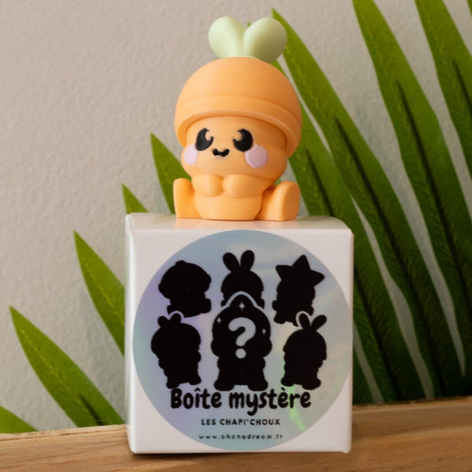 Box mystère figurines à collectionner. Chapichouw kawaii orange. Figurine imprimée en 3D. 