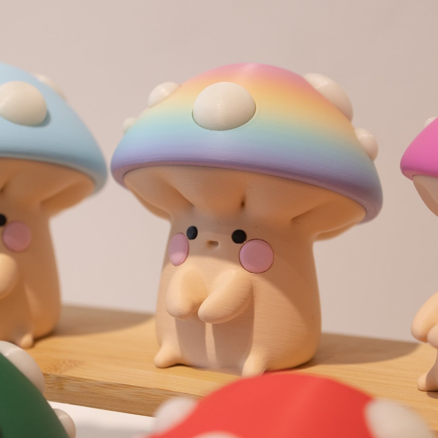 Champignon kawaii déco 3D