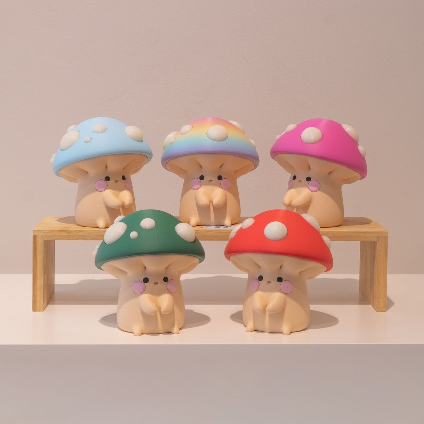 Boîtes décoratives en forme de champignons, imprimées en 3D