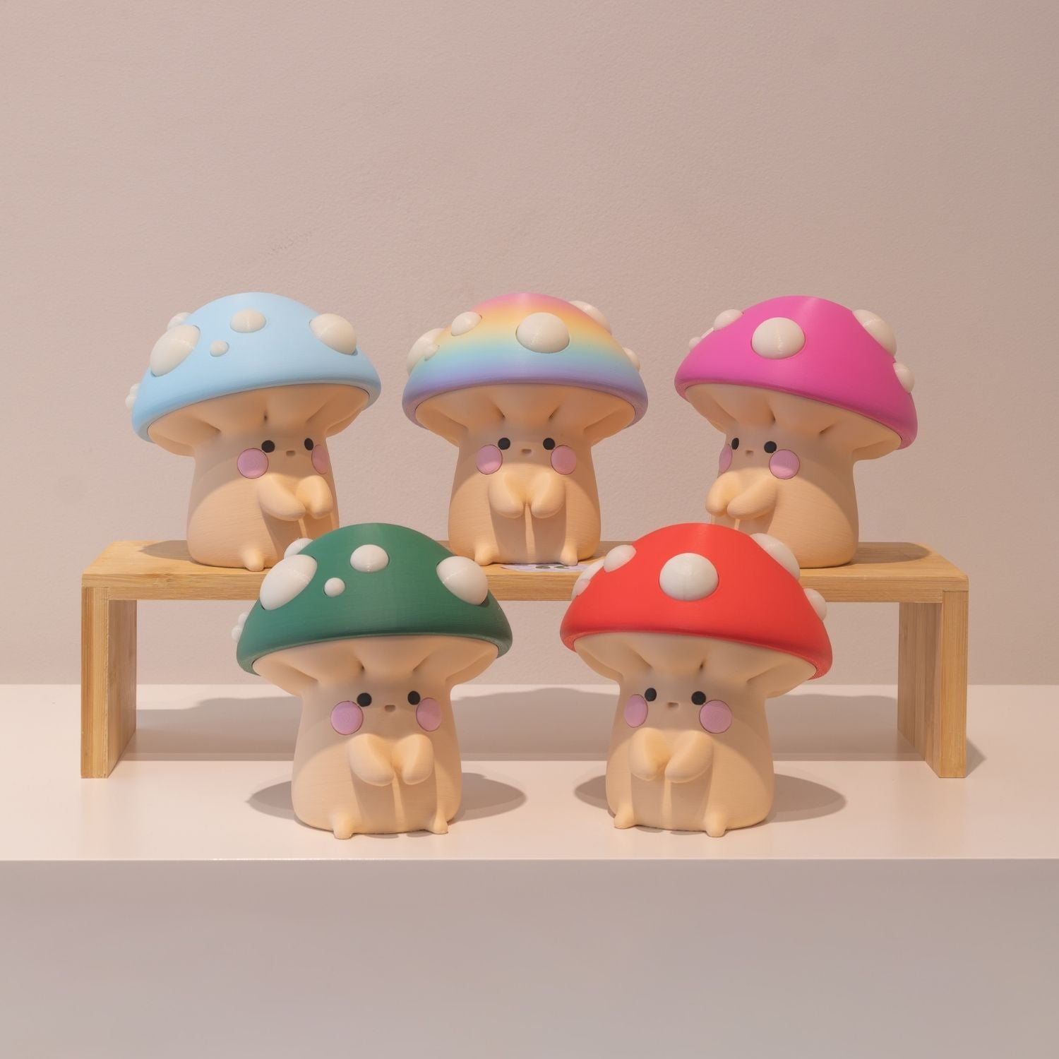 Boîtes décoratives en forme de champignons, imprimées en 3D