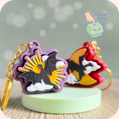 Clicker fidget anti-stress dragons. Imprimés en 3D