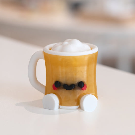 Clicker fidget TDAH chope de bière kawaii imprimée en 3D à Cognac