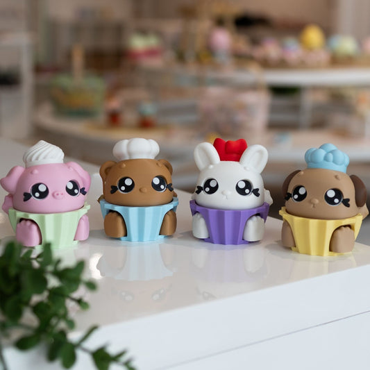 Clicker fidget TDAH cupcake 3D animaux kawaii imprimé en 3D à Cognac