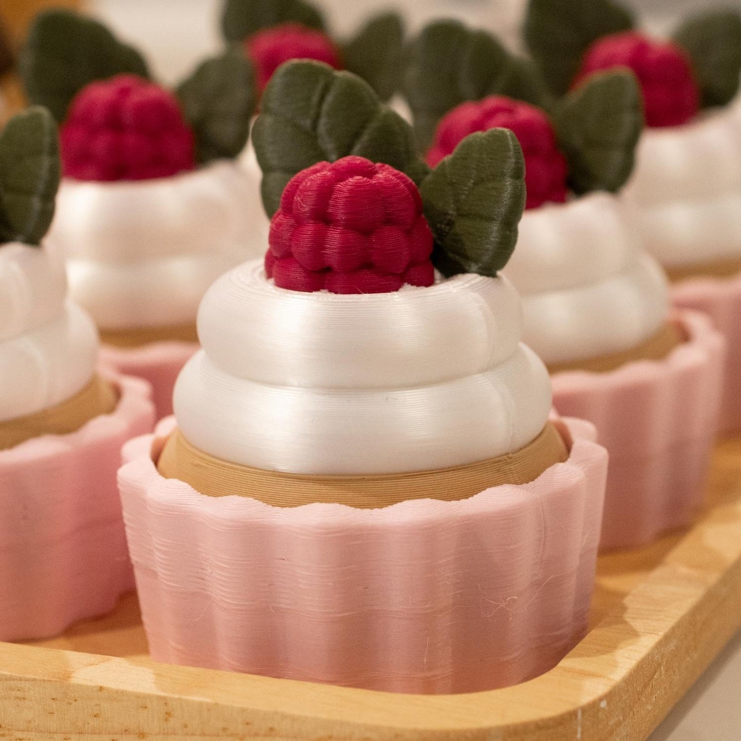 Cupcake 3D framboise