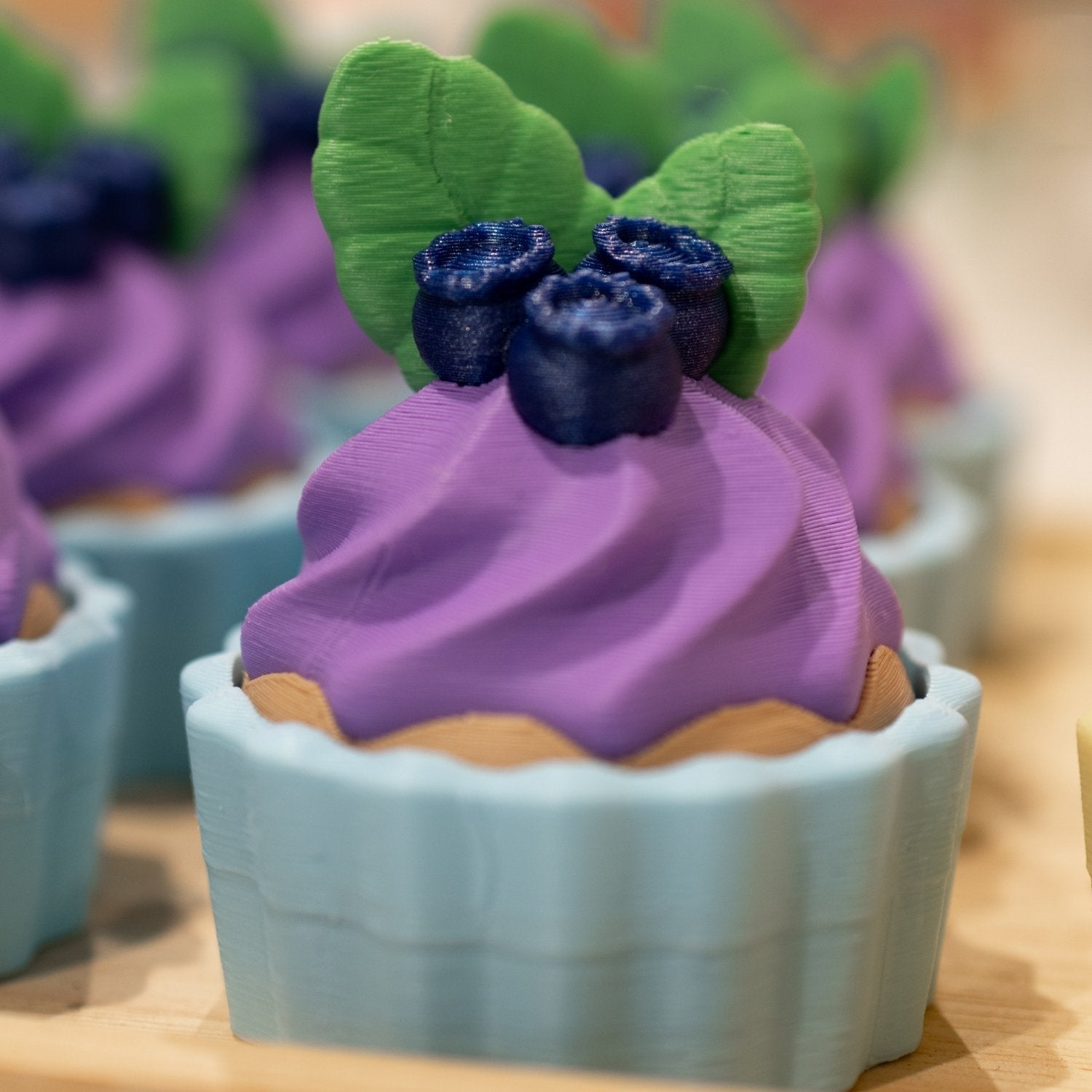 Cupcake 3D myrtilles