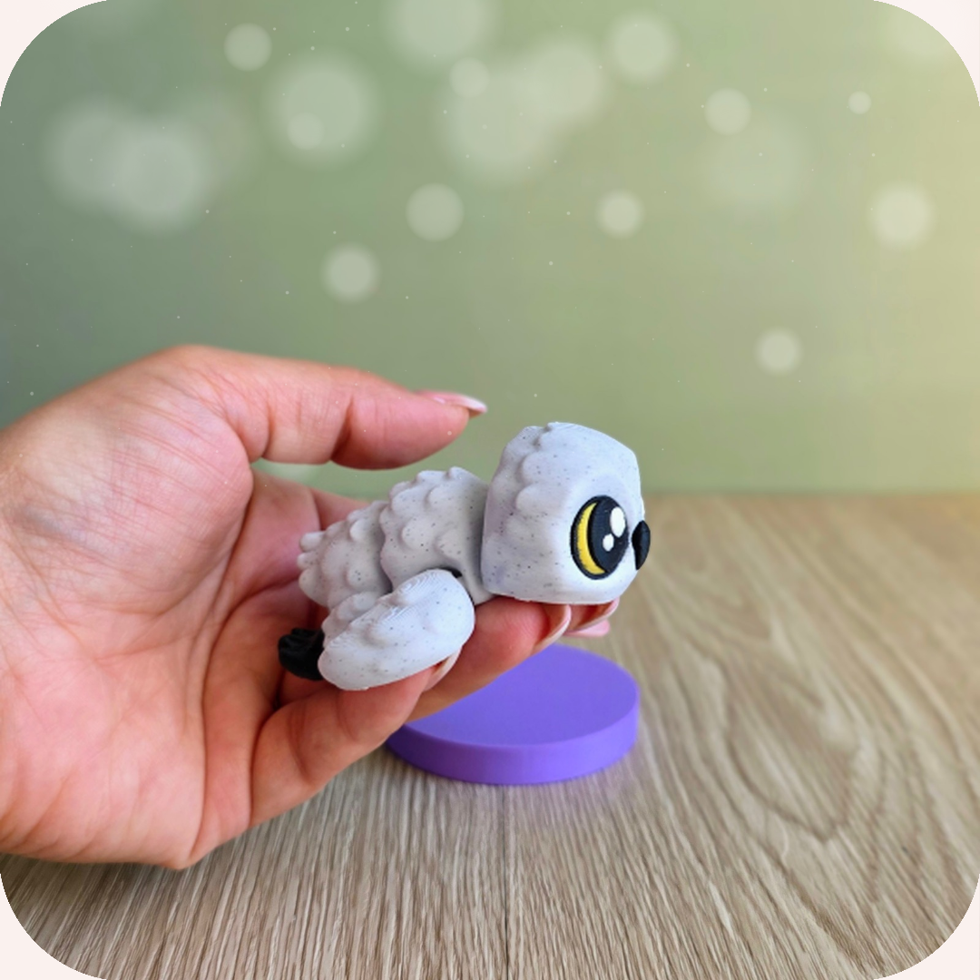 Figurine articulée 3D chouette kawaii