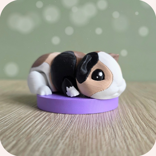 Figurine articulée 3D cochon d'inde kawaii 