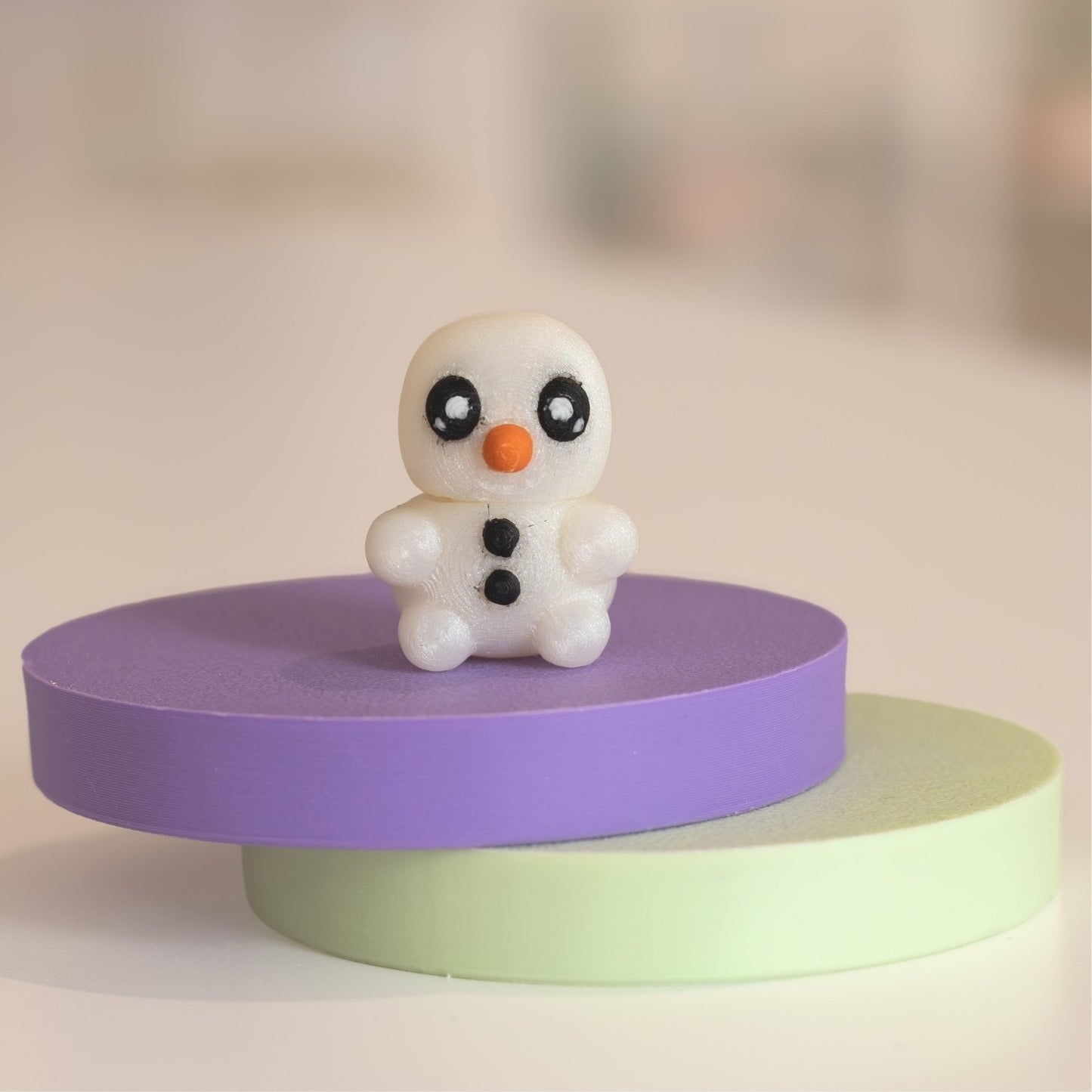 Figurine bonhomme de neige kawaii 3D