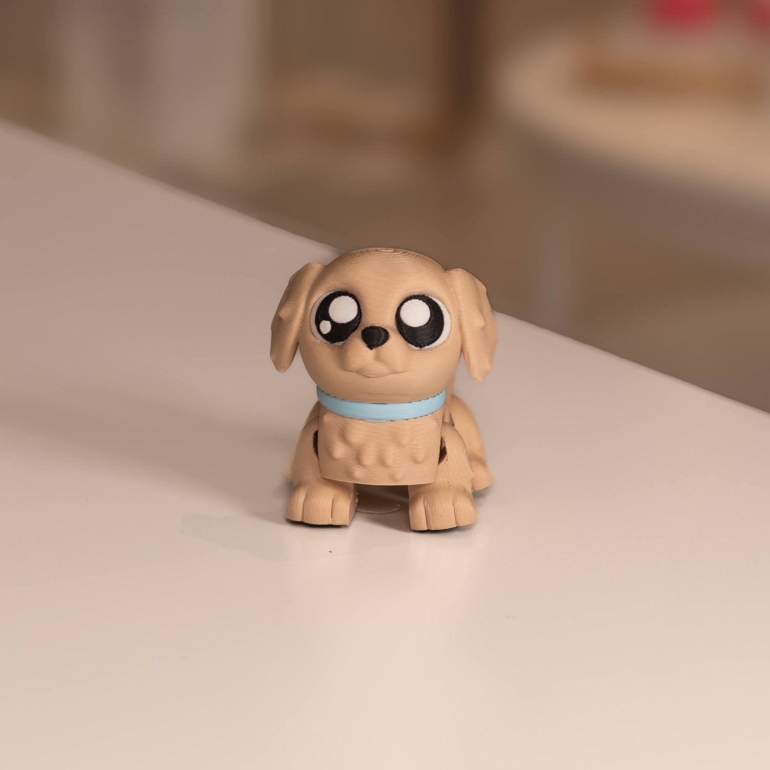 Figurine Chien beige kawaii 3D 