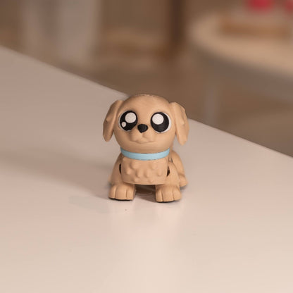 Figurine Chien beige kawaii 3D 