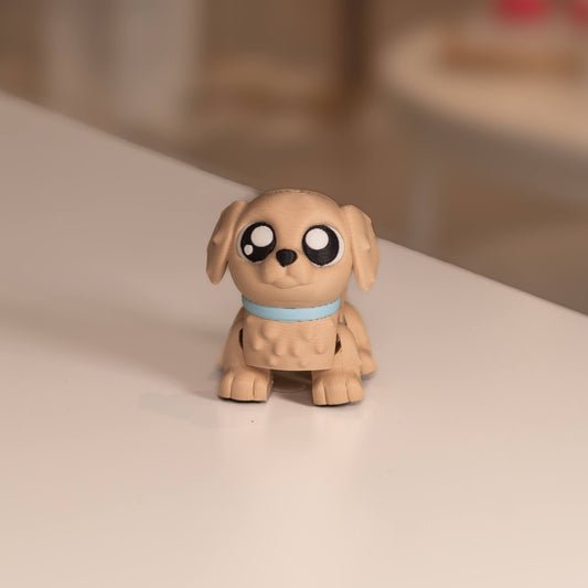 Figurine Chien beige kawaii 3D 