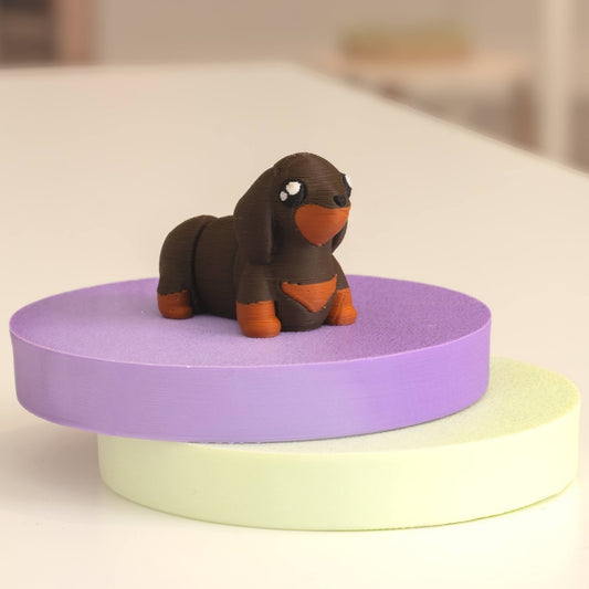 Figurine chien teckel kawaii 3D 