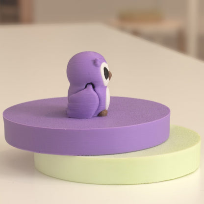 Figurine chouette kawaii 3D, figurine miniature à collectionner fabriquée à Cognac. 