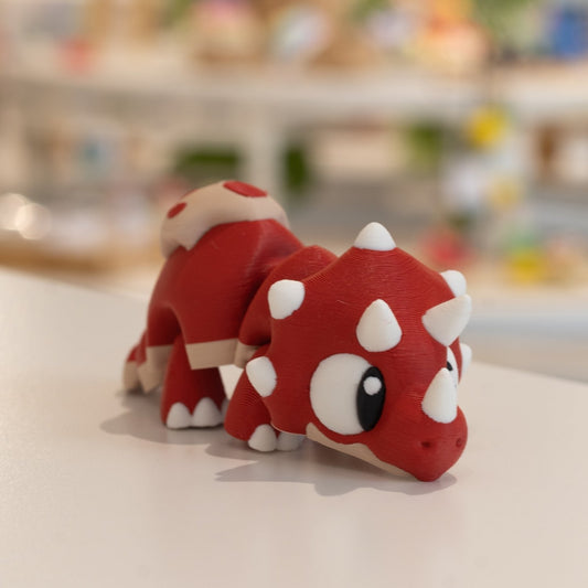 Figurine dinosaure kawaii triceratops 3D