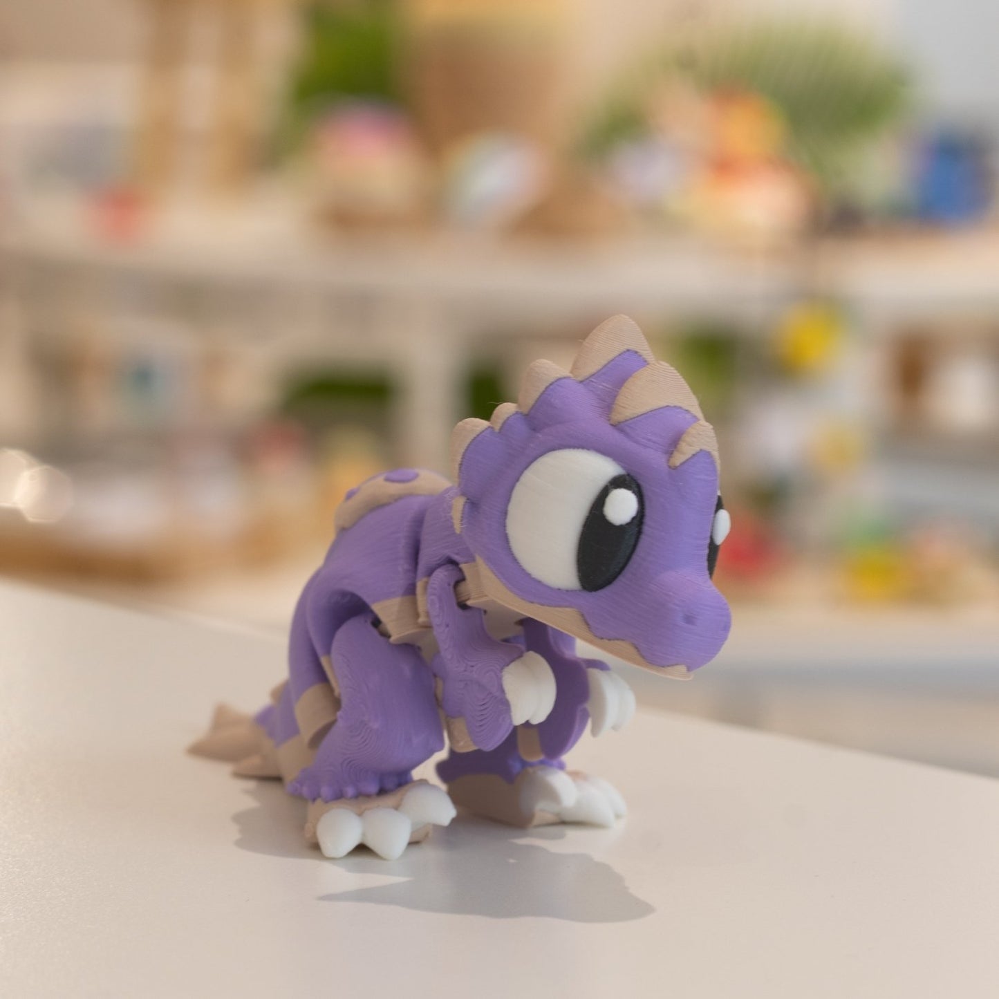 Figurine dinosaure kawaii velociraptor 3D