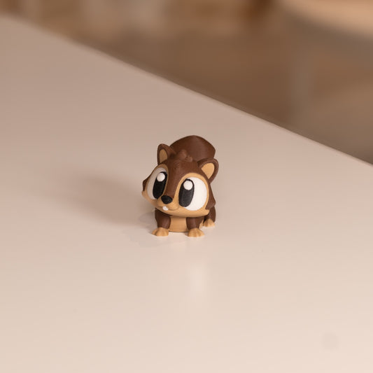 Figurine pour diorama 3D, écureuil kawaii imprimé à Cognac