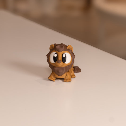 Figurine pour diorama 3D, lion kawaii imprimé à Cognac