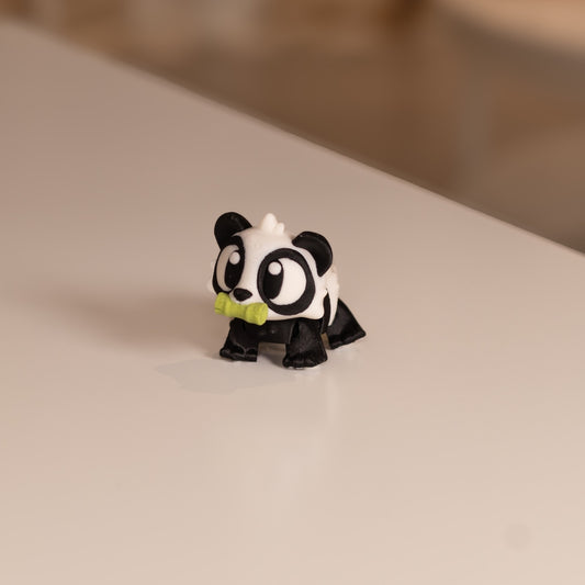 Figurine pour diorama 3D, panda bambou kawaii imprimé à Cognac