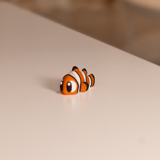 Figurine pour diorama 3D, poisson clown kawaii imprimé à Cognac