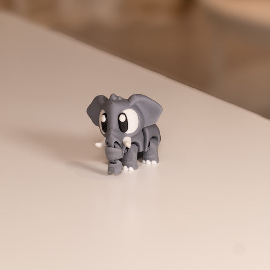Figurine pour diorama 3D, poisson éléphant kawaii imprimé à Cognac