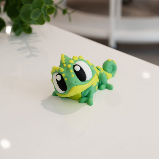 Figurine pour diorama kawaii, caméléon 3D imprimé à Cognac