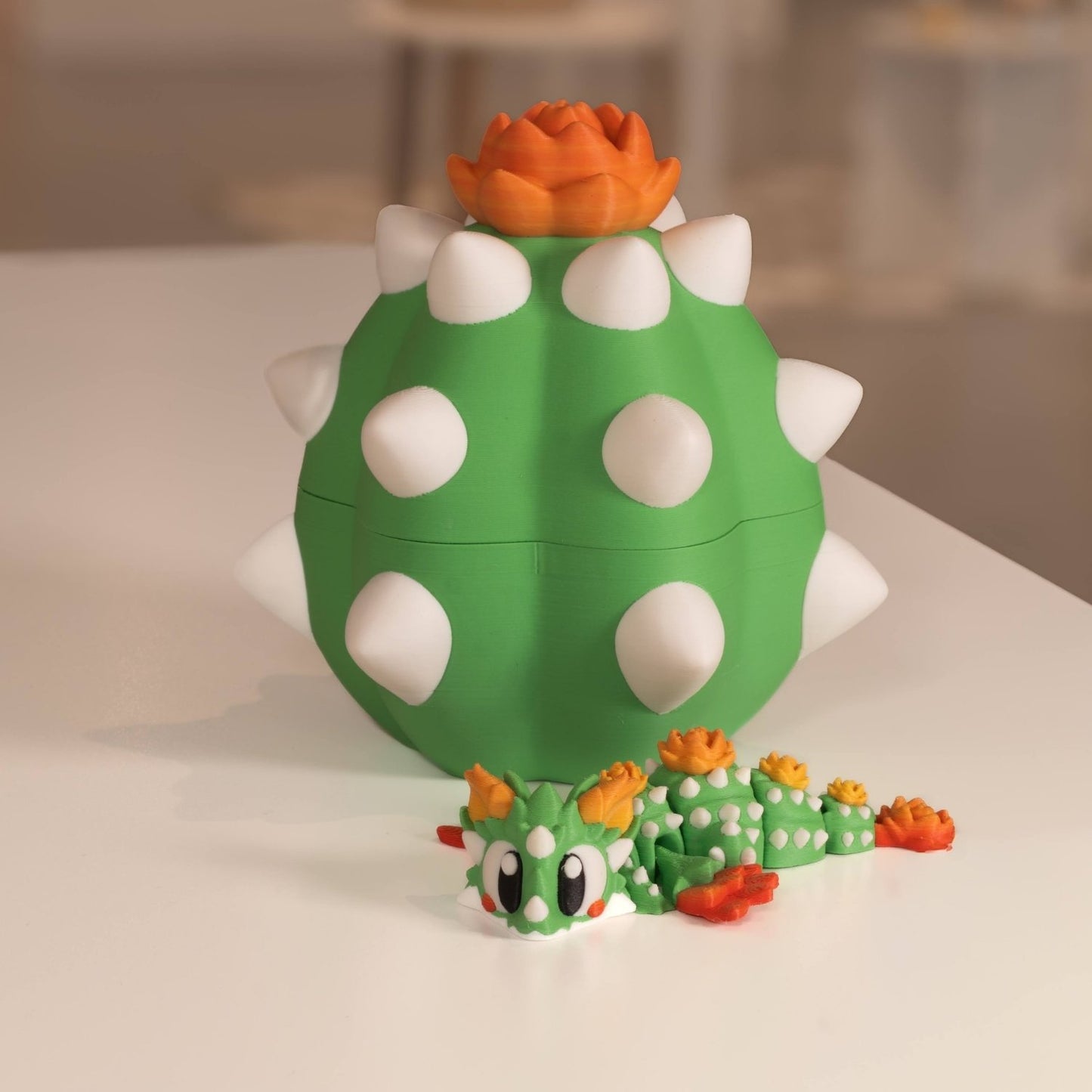 Figurine dragon cactus kawaii 3D