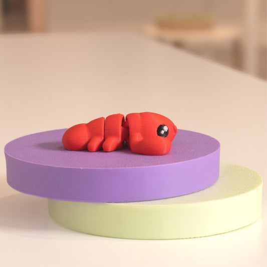 Figurine homard kawaii 3D, figurine miniature à collectionner fabriquée à Cognac. 