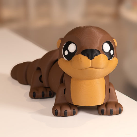 Figurine loutre kawaii grand format, imprimée en 3D à Cognac