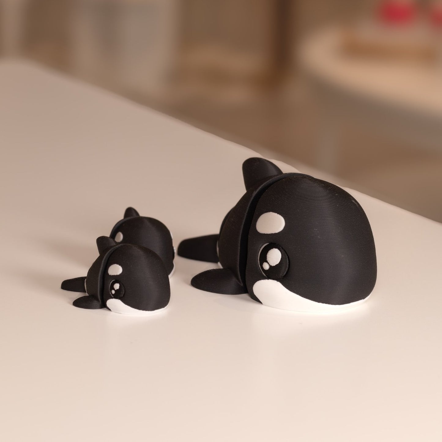 Figurine Orque kawaii 3D et ses bébés - Ohana Dream
