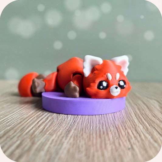 Figurine articulée 3D de panda roux kawaii