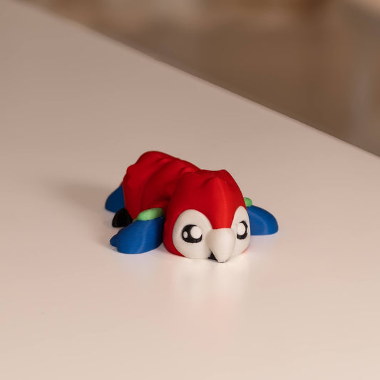 Figurine Perroquet ara kawaii 3D