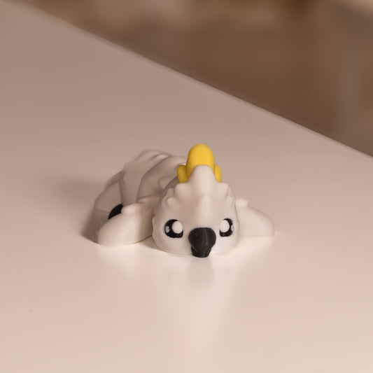 Figurine Perroquet Kawaii Cacatoès 3D