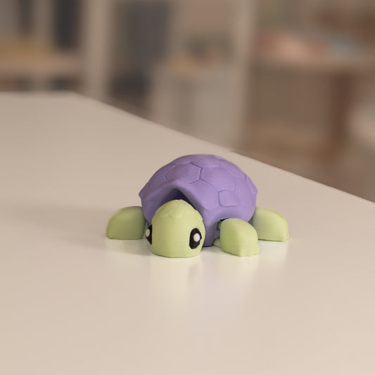 Figurine tortue kawaii 3D. Figurine articulée imprimée à Cognac