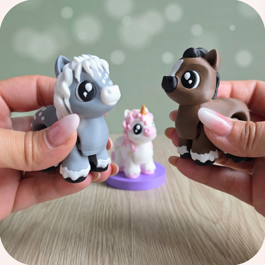 Figurine 3D poney kawaii