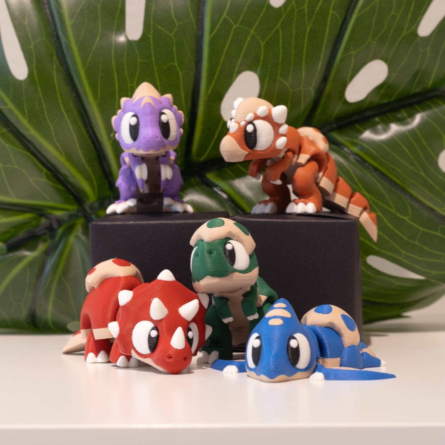 Figurines dinosaure kawaii articulée Ohana Dream. Imprimé en 3D