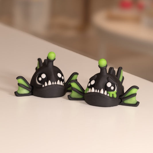 Figurines poisson kawaii D phosphorescentes. Imprimés en 3D à Cognac