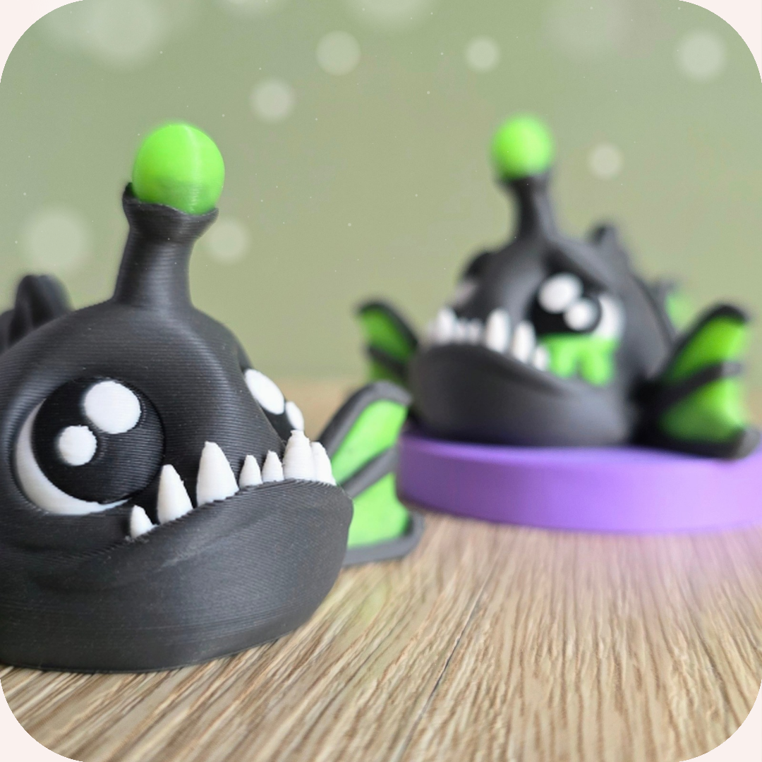 Figurines articulées poissons 3D kawaii