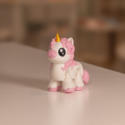 Licorne 3D kawaii articulée. Imprimée à Cognac.