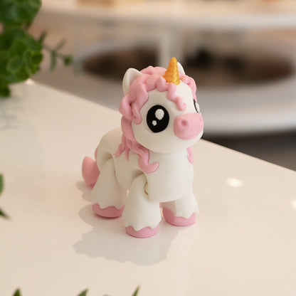 Licorne kawaii 3D articulée