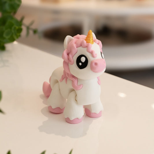 Licorne kawaii 3D articulée